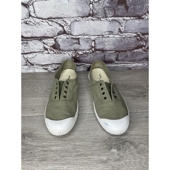 Potoma Green Canvas Fabric Slip On Casual Sneakers Shoes Women’s Sz 39EU/8.5M US - Picture 13 of 16